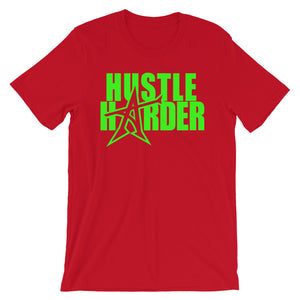 "HUSTLE HARDER" T-shirt (neon-green print)