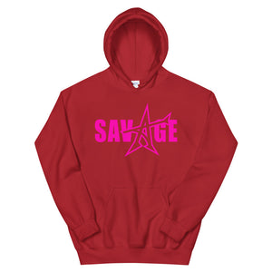 "SAVAGE" Hoodie (pink print)