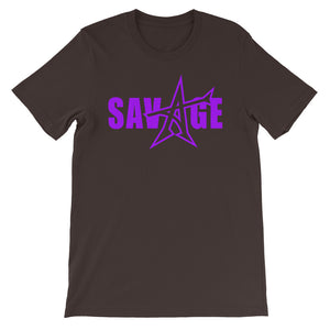 "SAVAGE" T-shirt (purple print)