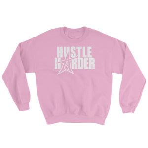 "HUSTLE HARDER" Sweatshirt Light Pink (white print)