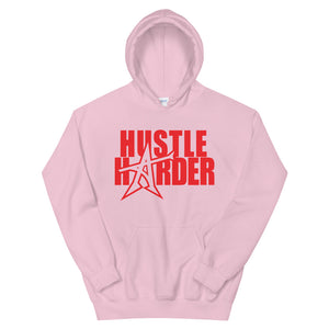 "HUSTLE HARDER" Hoodie (red print)