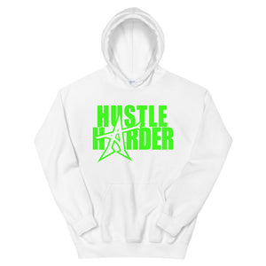 "HUSTLE HARDER" Hoodie (neon-green print)