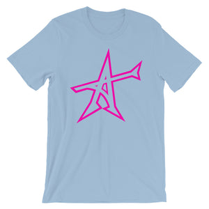 "ALL-IN" T-shirt (neon-pink print)