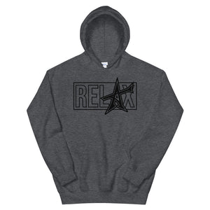 "RELAX" Unisex Hoodie (black print)