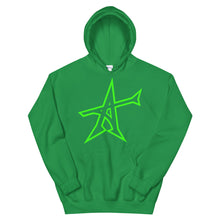 "ALL-IN" hoodie (neon green print)