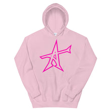 "ALL-IN" hoodie (neon pink print)