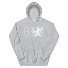 "RELAX" Unisex Hoodie (white print)