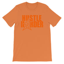 "HUSTLE HARDER" T-shirt (neon-orange print)