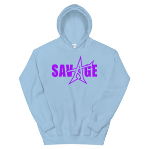"SAVAGE" Hoodie (purple print)