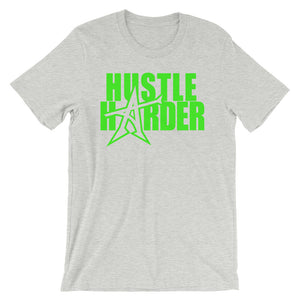 "HUSTLE HARDER" T-shirt (neon-green print)