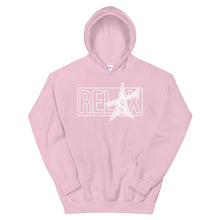 "RELAX" Unisex Hoodie (white print)