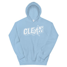 "CLEAN" Unisex Hoodie (white print)