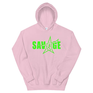 "SAVAGE" Hoodie (neon-green print)