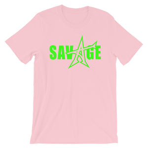 "SAVAGE" T-shirt (neon-green print)