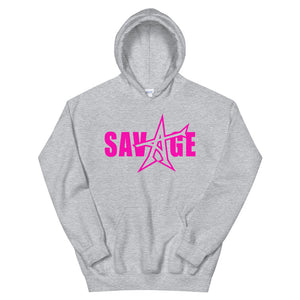 "SAVAGE" Hoodie (pink print)