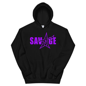 "SAVAGE" Hoodie (purple print)