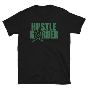 Hustle Harder white (champ green print)