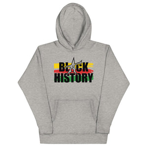 "BLACK HISTORY" (PREMIUM) (with color) Unisex Hoodie (black print)