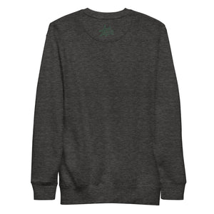 "HUSTLE HARDER" Unisex Premium Sweatshirt (champ green print)